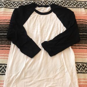 Black & White Baseball Tee